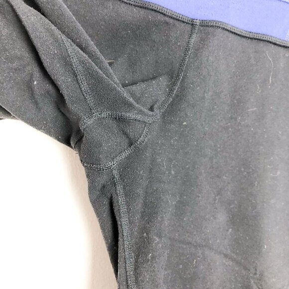 Lululemon Reverisble Cropped Mid Rise Wide Leg Leggings Black blue 6 - Picture 7 of 8